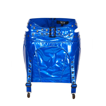 KOI Footwear - Nimbus Harness Strap Mini Skirt - Blue