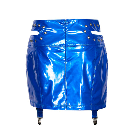 KOI Footwear - Nimbus Harness Strap Mini Skirt - Blue