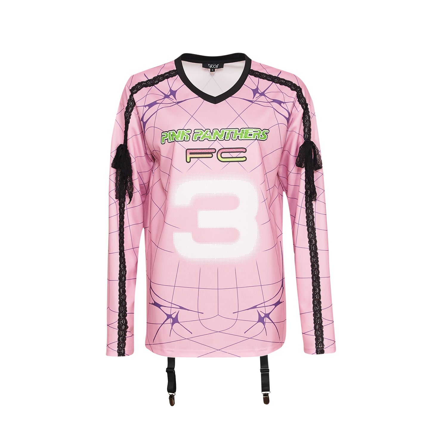KOI Footwear - Pink Panthers Oversized Shirt Dress - Blossom