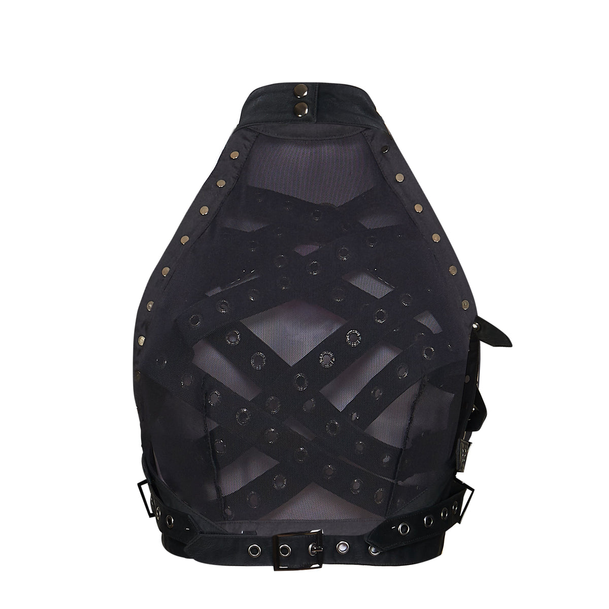 KOI Footwear - Vault Belted Mesh Crop Top - Black