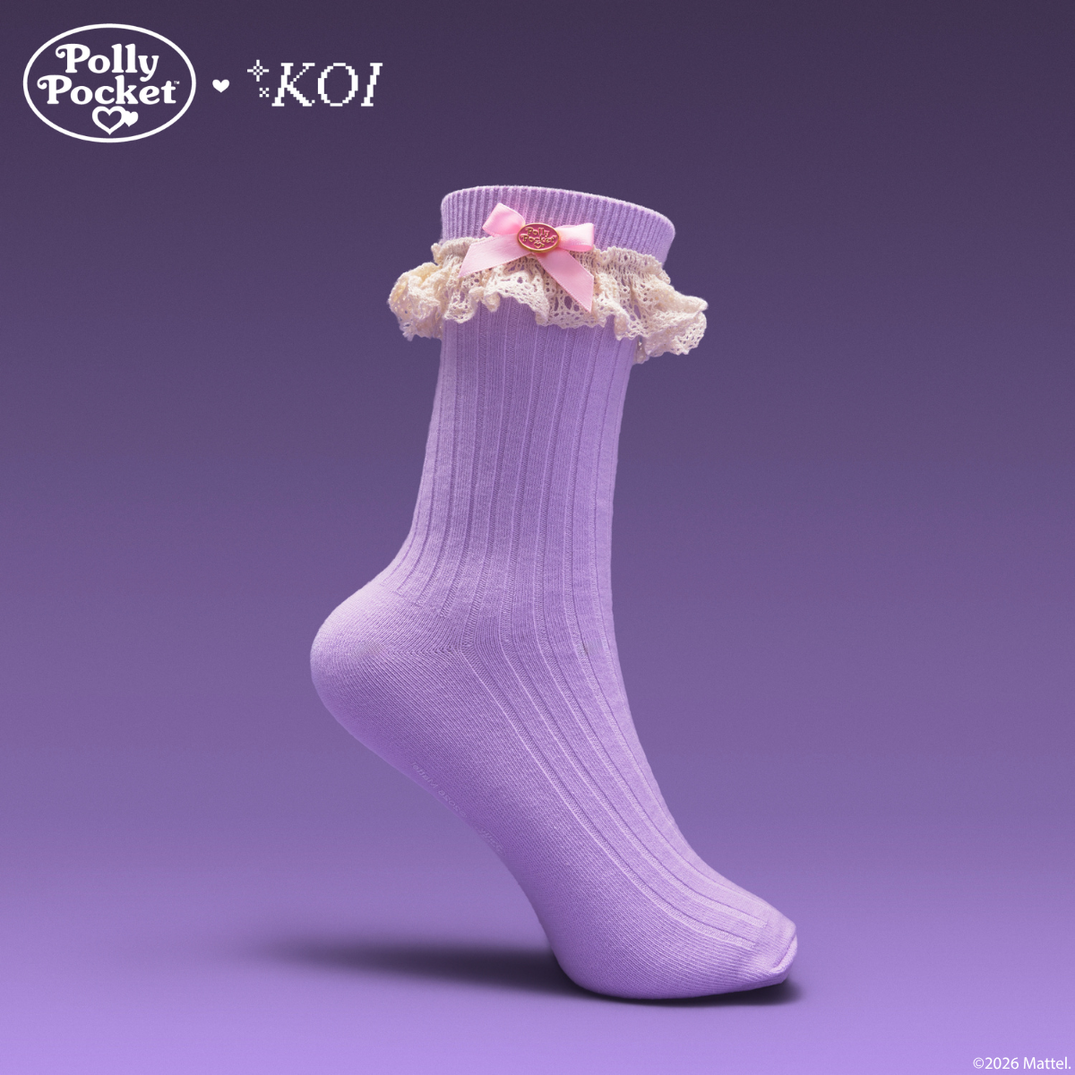 KOI Footwear - Polly Pocket™ Ruffle Socks - Purple