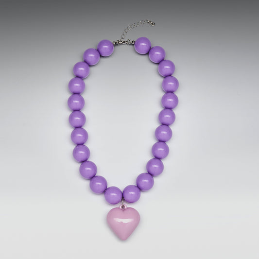 KOI Footwear - Pastel Purple Heart Necklace