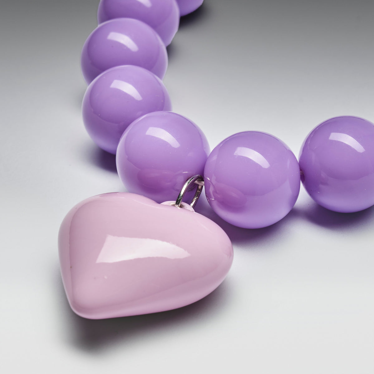 KOI Footwear - Pastel Purple Heart Necklace