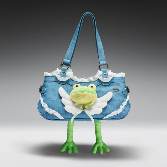 KOI Footwear - Frog Frolics Denim Shoulder Bag