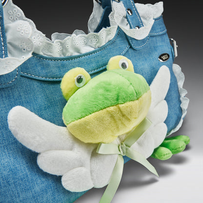 KOI Footwear - Frog Frolics Denim Shoulder Bag