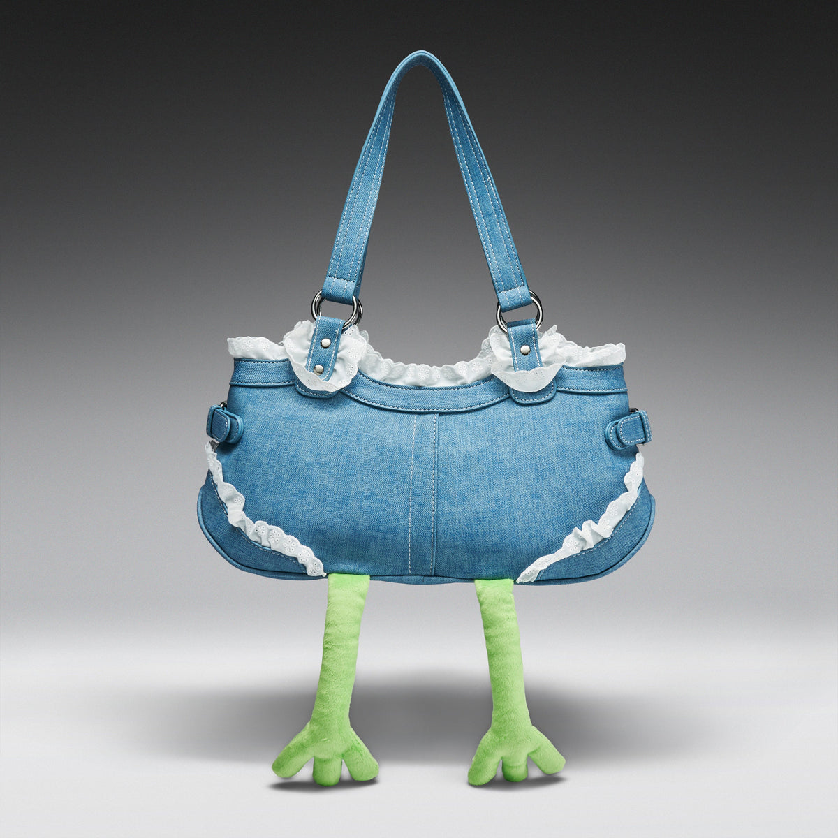 KOI Footwear - Frog Frolics Denim Shoulder Bag