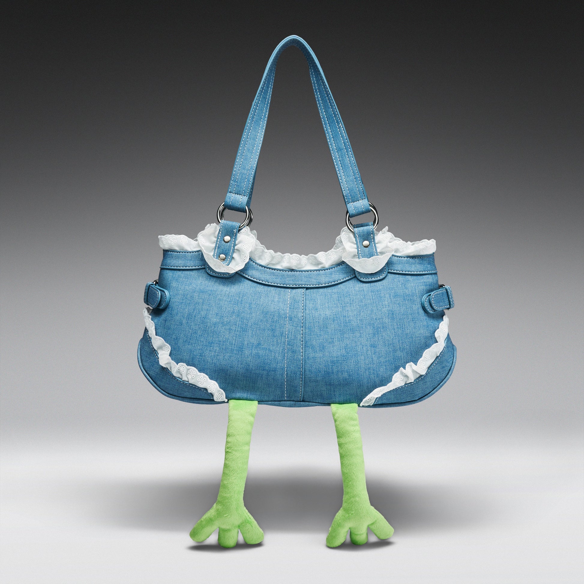 KOI Footwear - Frog Frolics Denim Shoulder Bag