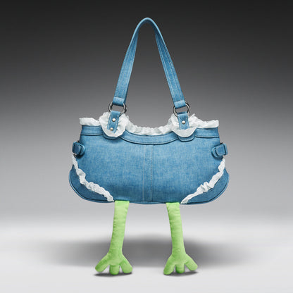 KOI Footwear - Frog Frolics Denim Shoulder Bag