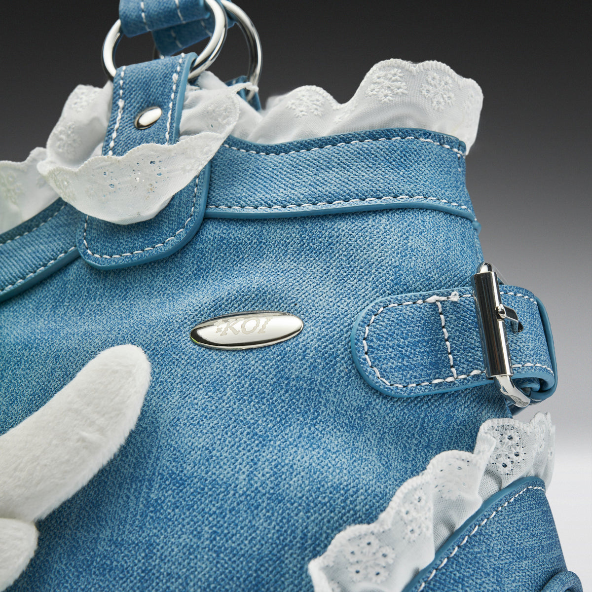 KOI Footwear - Frog Frolics Denim Shoulder Bag