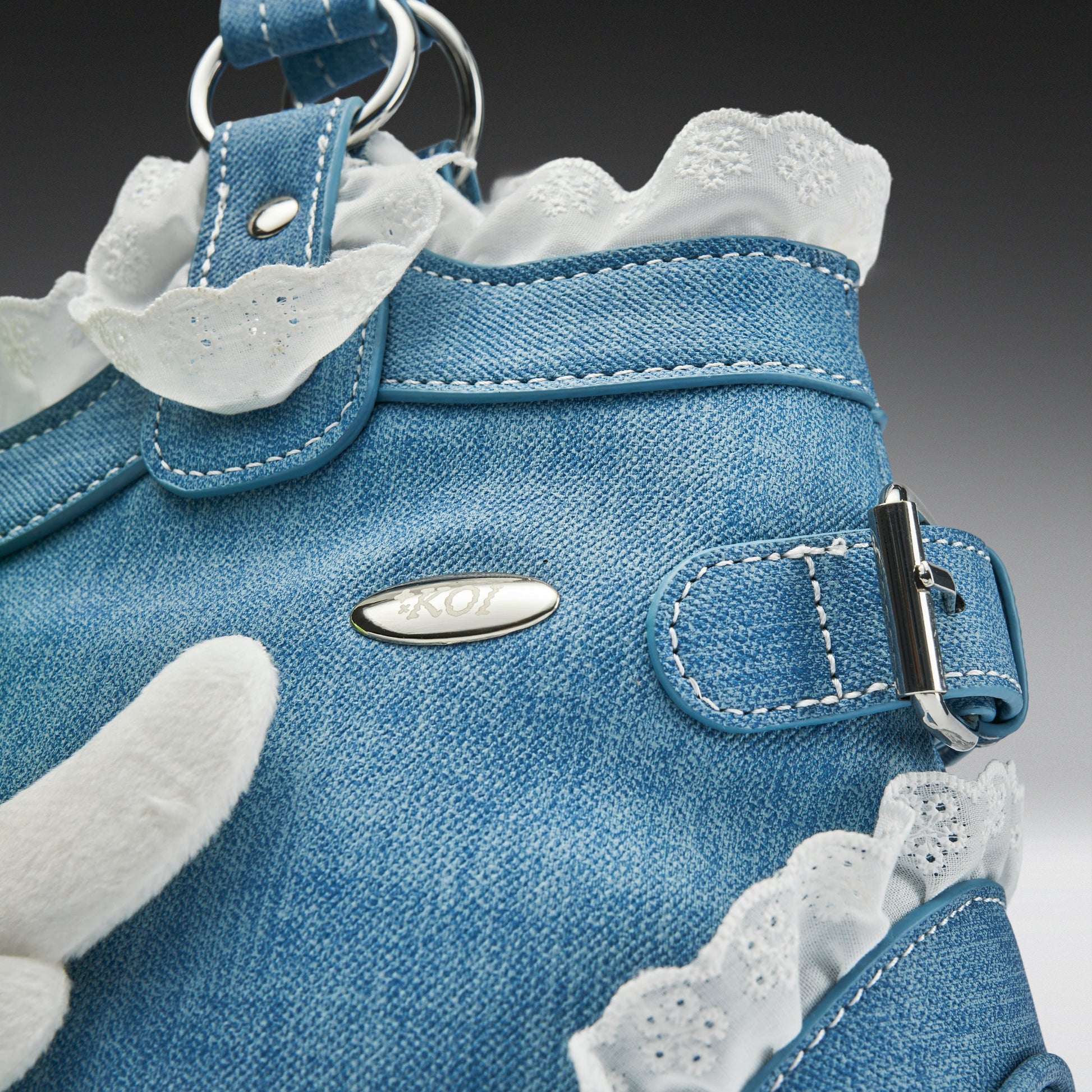 KOI Footwear - Frog Frolics Denim Shoulder Bag