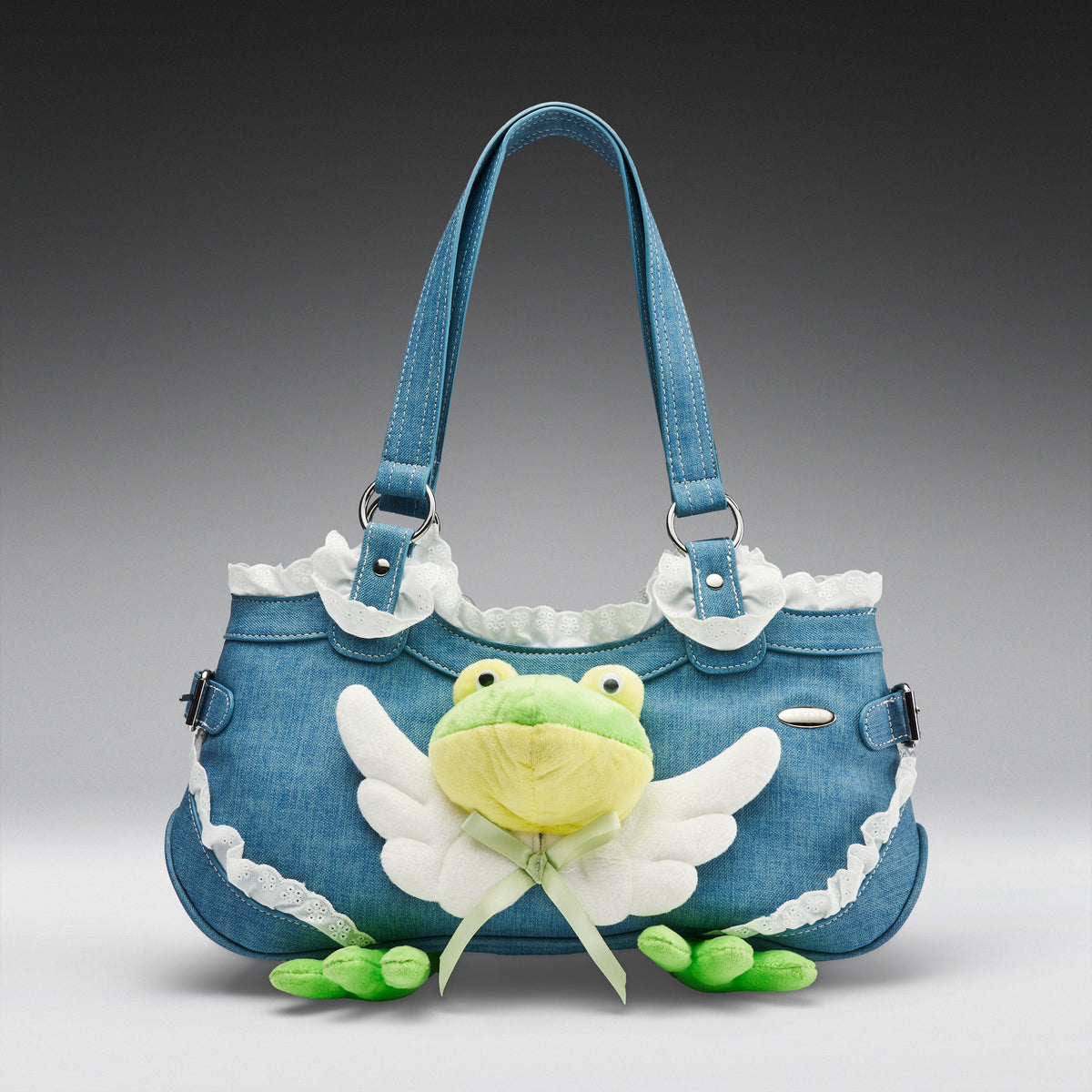 KOI Footwear - Frog Frolics Denim Shoulder Bag