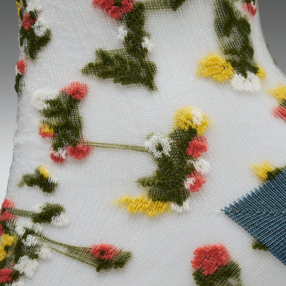 KOI Footwear - Blossom Blue Floral Sheer Socks