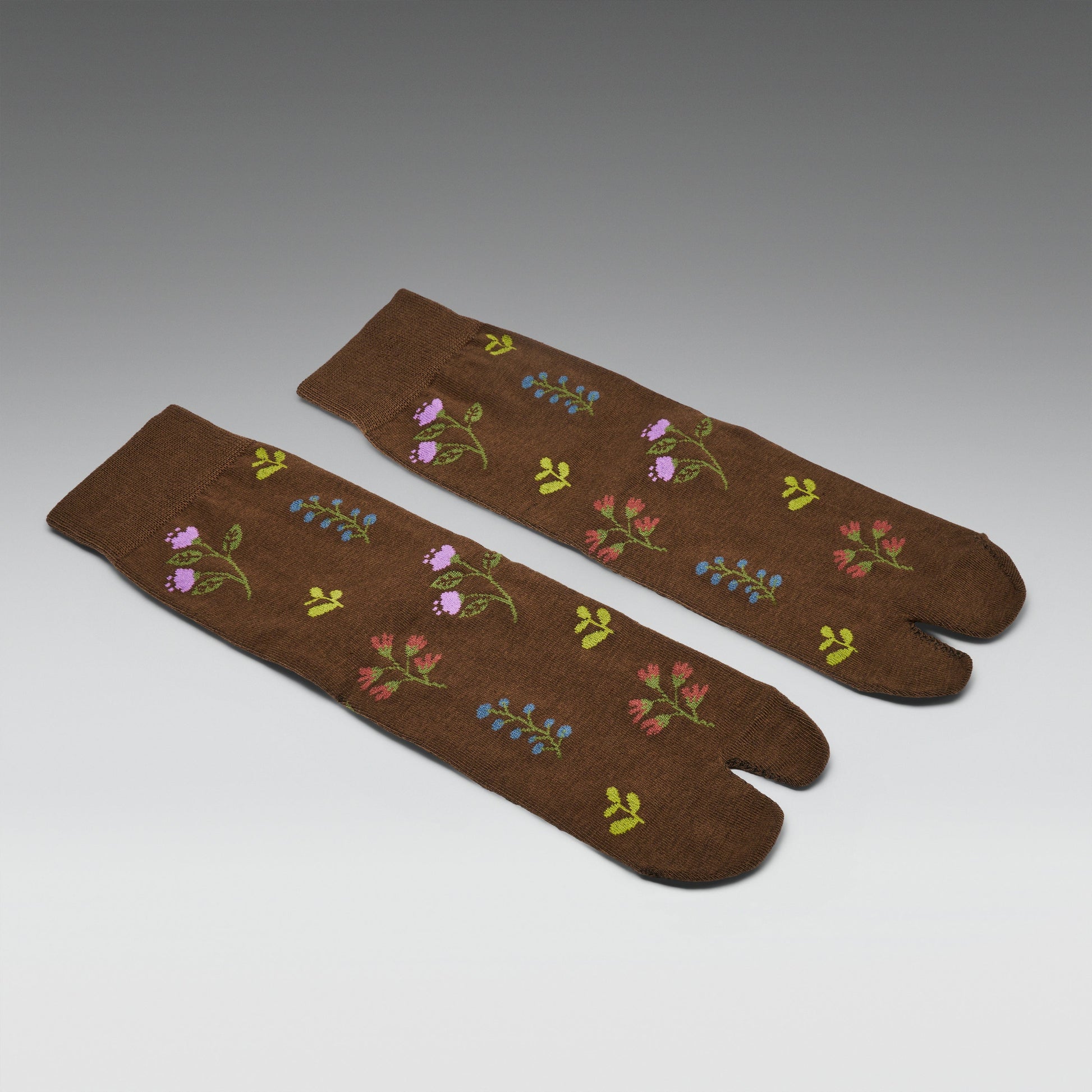 KOI Footwear - Sultan Floral Brown Tabi Socks