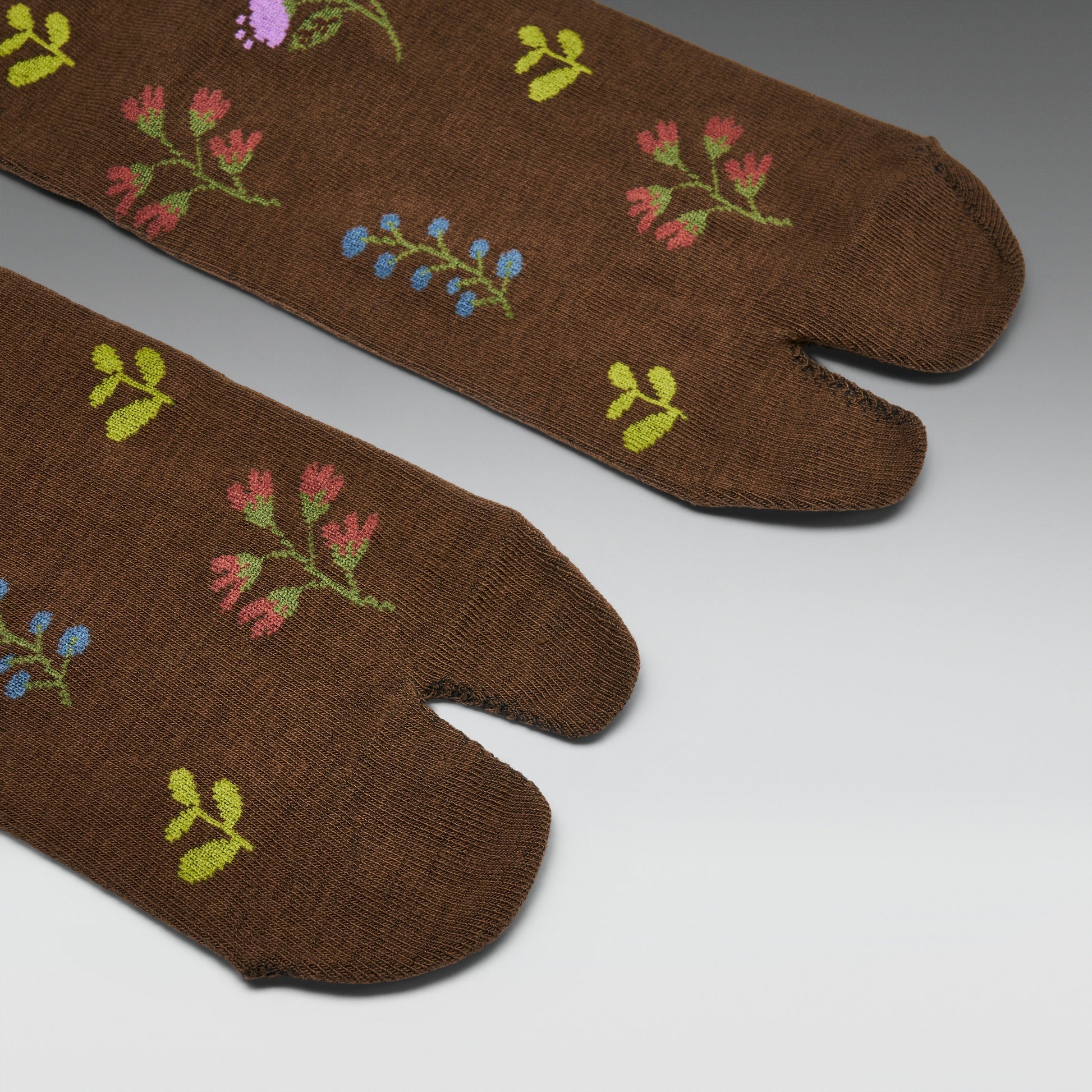 KOI Footwear - Sultan Floral Brown Tabi Socks