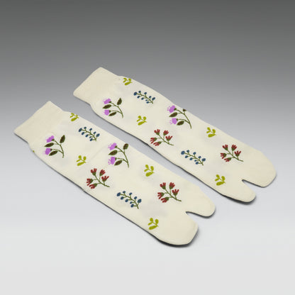 KOI Footwear - Sultan Floral Cream Tabi Socks