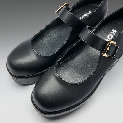 KOI Footwear - Black Chunky Platform Mary Jane Shoes