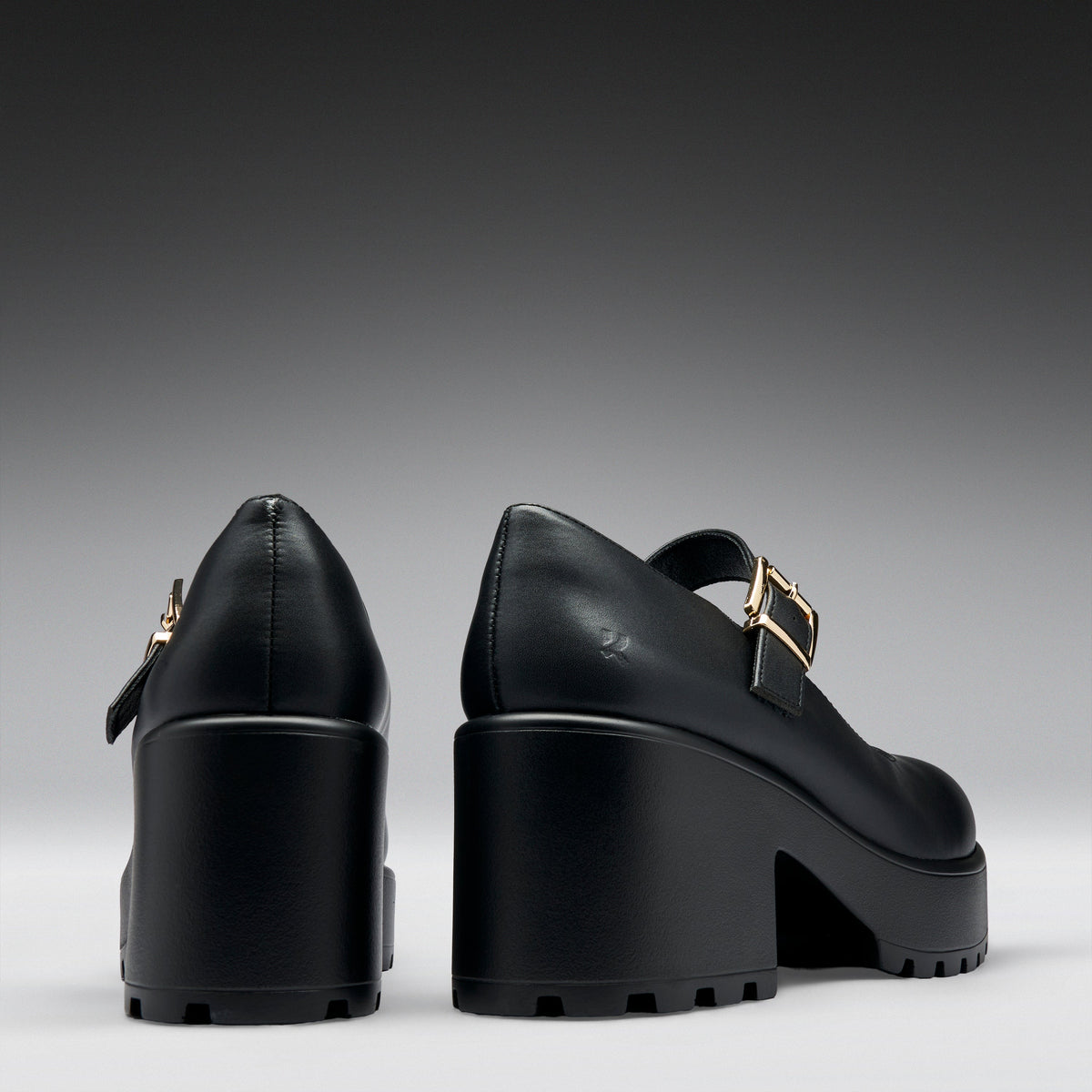 KOI Footwear - Black Chunky Platform Mary Jane Shoes