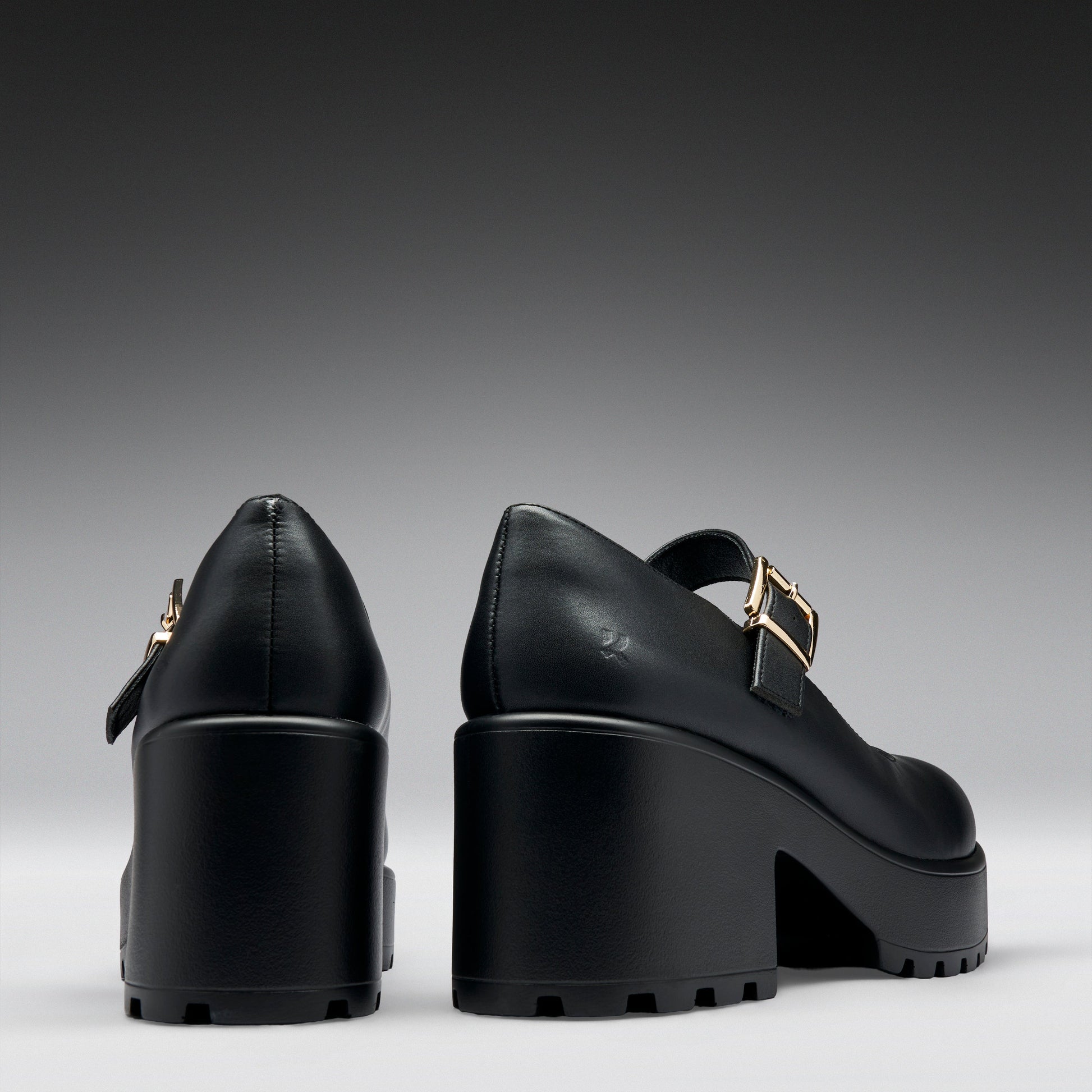 KOI Footwear - Black Chunky Platform Mary Jane Shoes