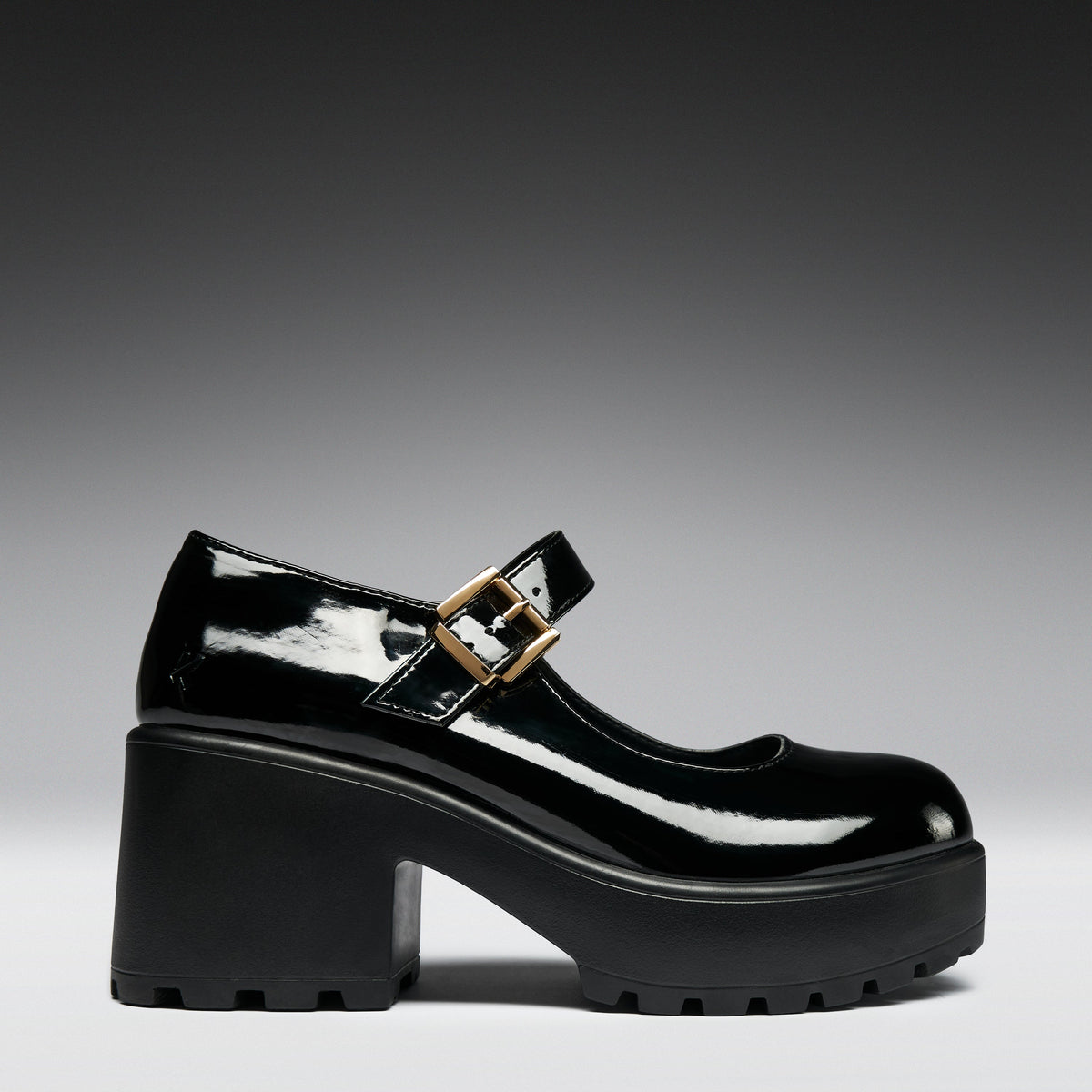 KOI Footwear - Black Chunky Platform Mary Jane Shoes