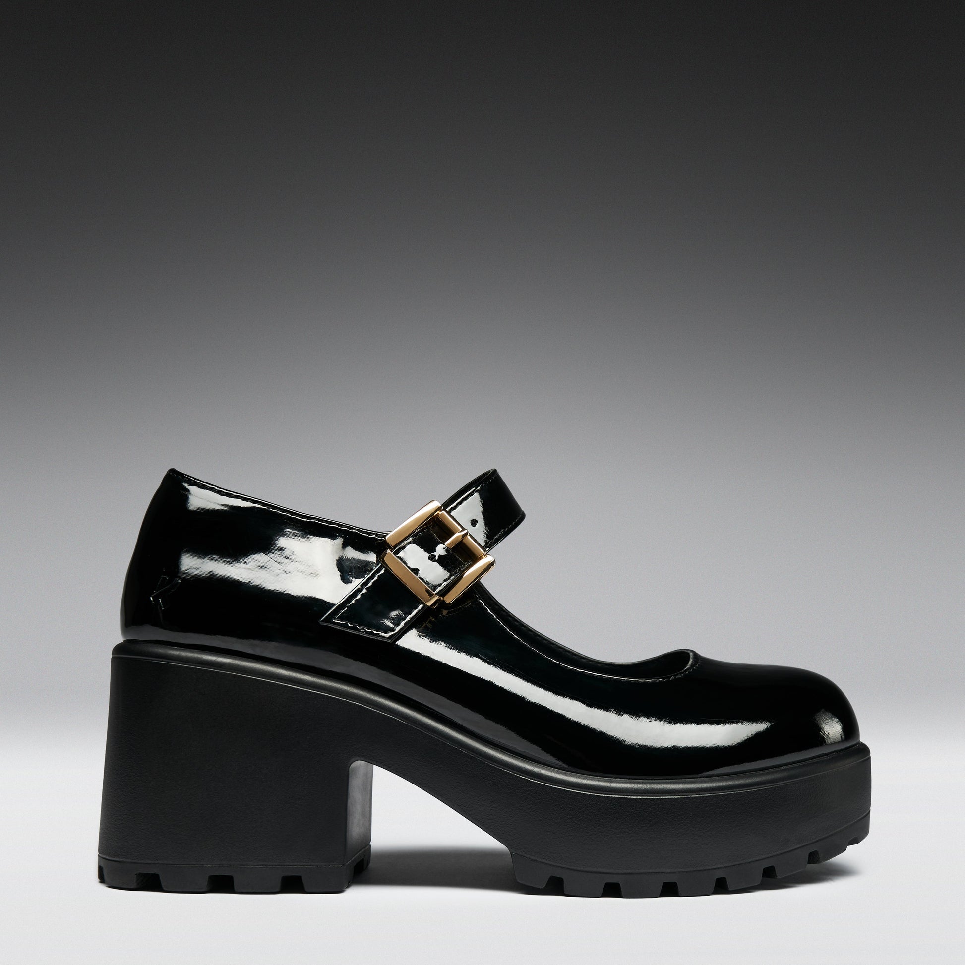 KOI Footwear - Black Chunky Platform Mary Jane Shoes