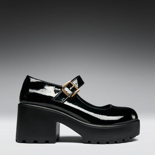 KOI Footwear - Black Chunky Platform Mary Jane Shoes