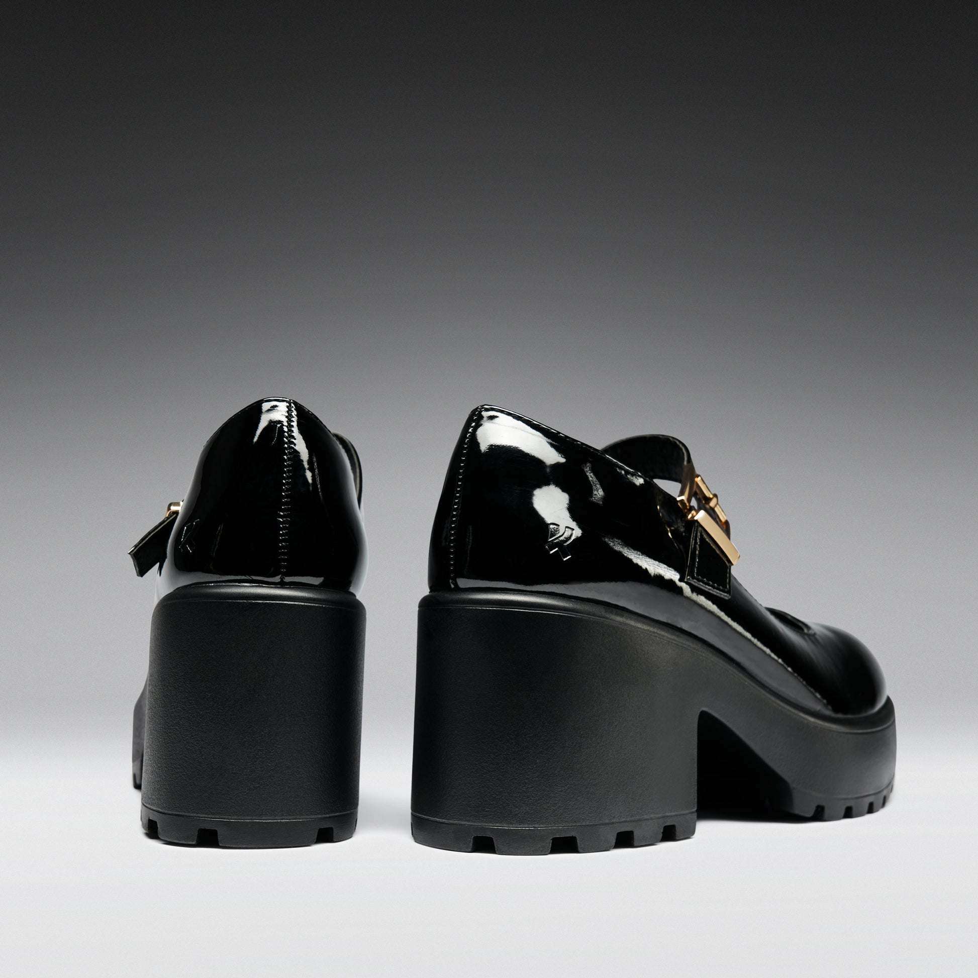 KOI Footwear - Black Chunky Platform Mary Jane Shoes