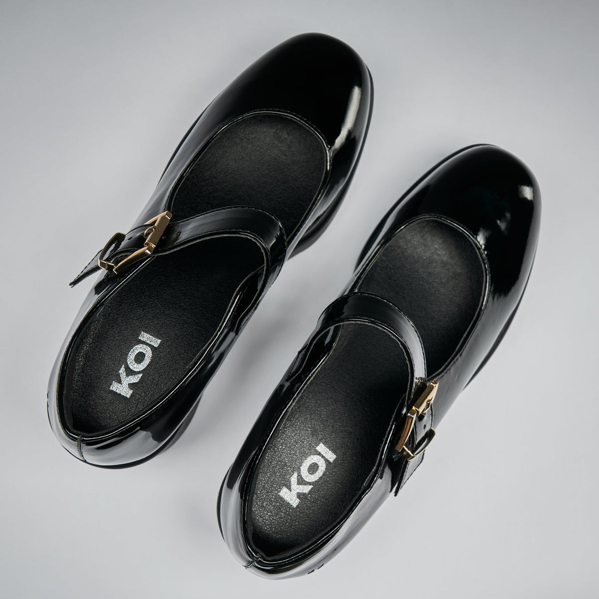 KOI Footwear - Black Chunky Platform Mary Jane Shoes