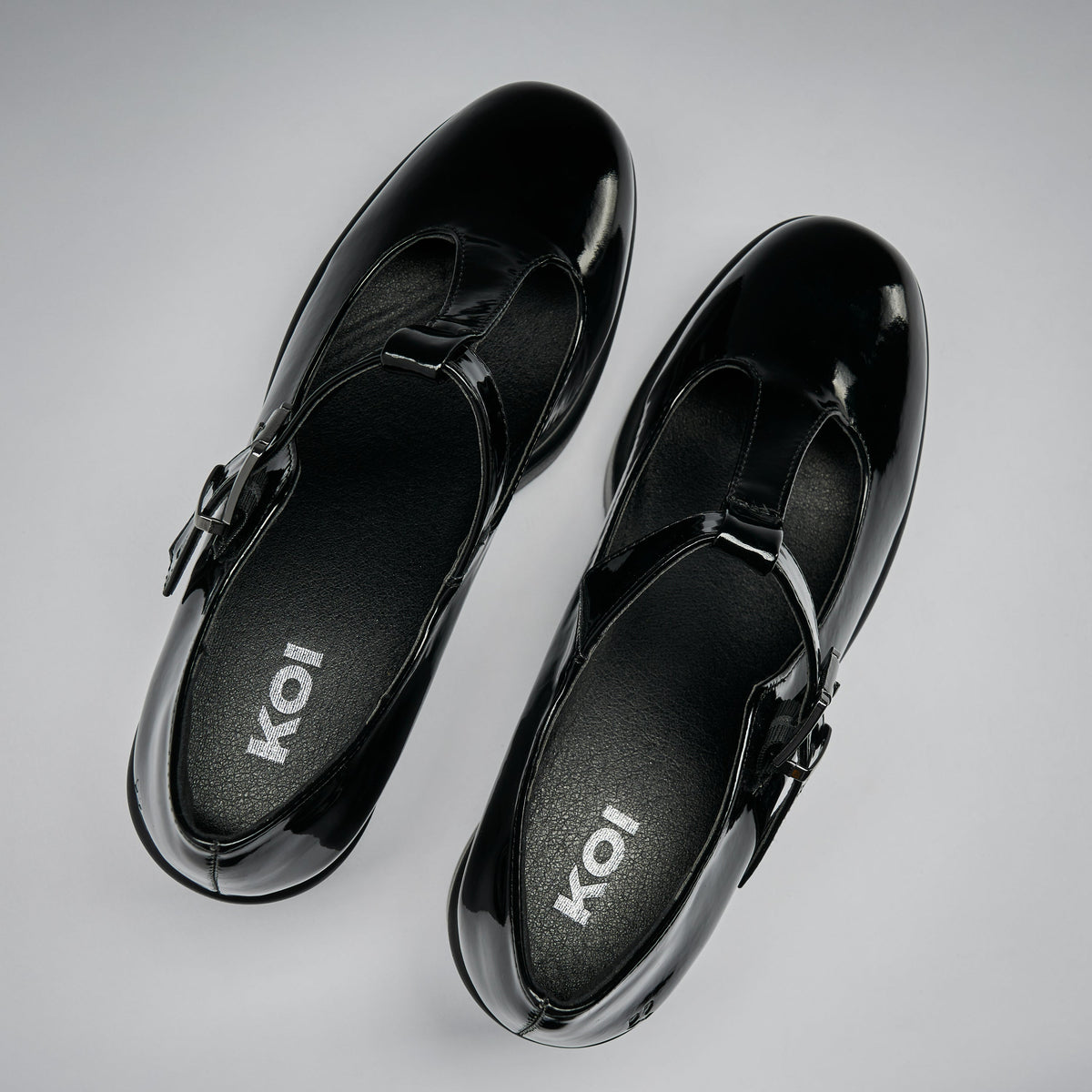 KOI Footwear - Black Patent Mary Jane Shoes | SAI Black