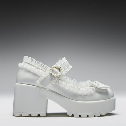 KOI Footwear - Tira Ruffle Mary Janes ‘ Porcelain Delights Edition’