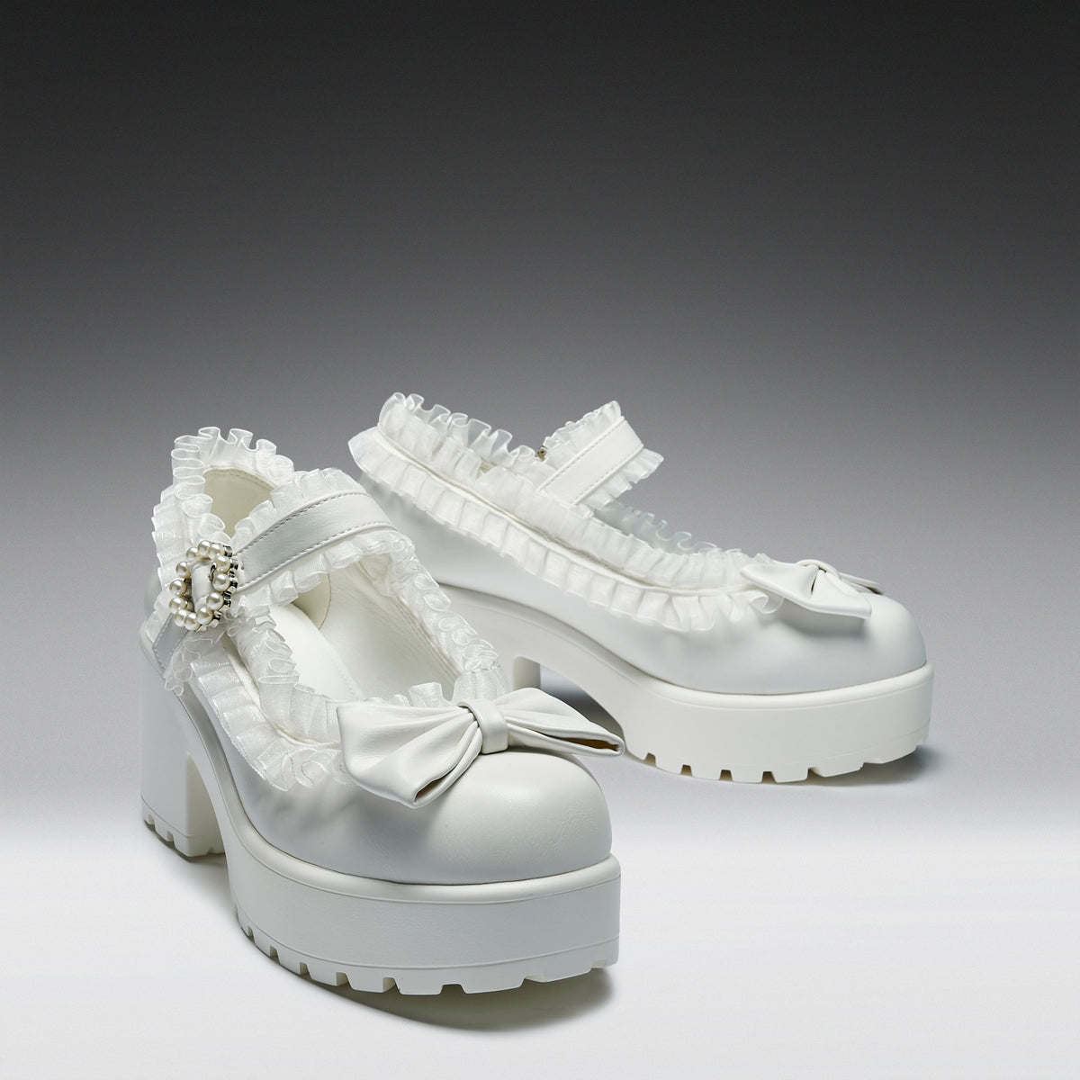 KOI Footwear - Tira Ruffle Mary Janes ‘ Porcelain Delights Edition’