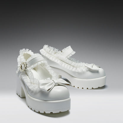KOI Footwear - Tira Ruffle Mary Janes ‘ Porcelain Delights Edition’
