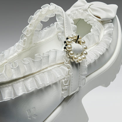 KOI Footwear - Tira Ruffle Mary Janes ‘ Porcelain Delights Edition’