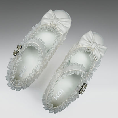 KOI Footwear - Tira Ruffle Mary Janes ‘ Porcelain Delights Edition’