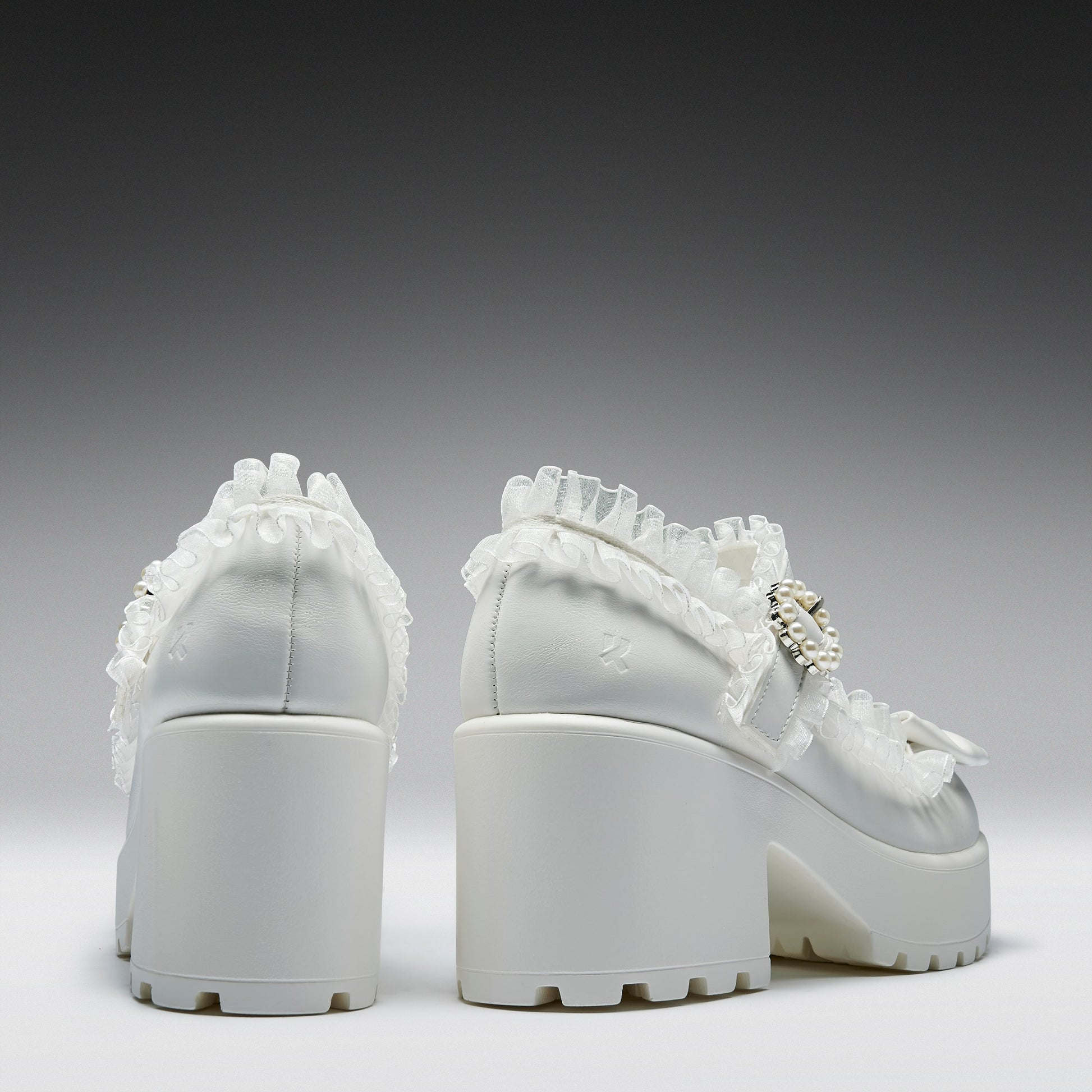 KOI Footwear - Tira Ruffle Mary Janes ‘ Porcelain Delights Edition’