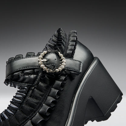 KOI Footwear - Tira Ruffle Mary Janes ‘ Dark Delights Edition’