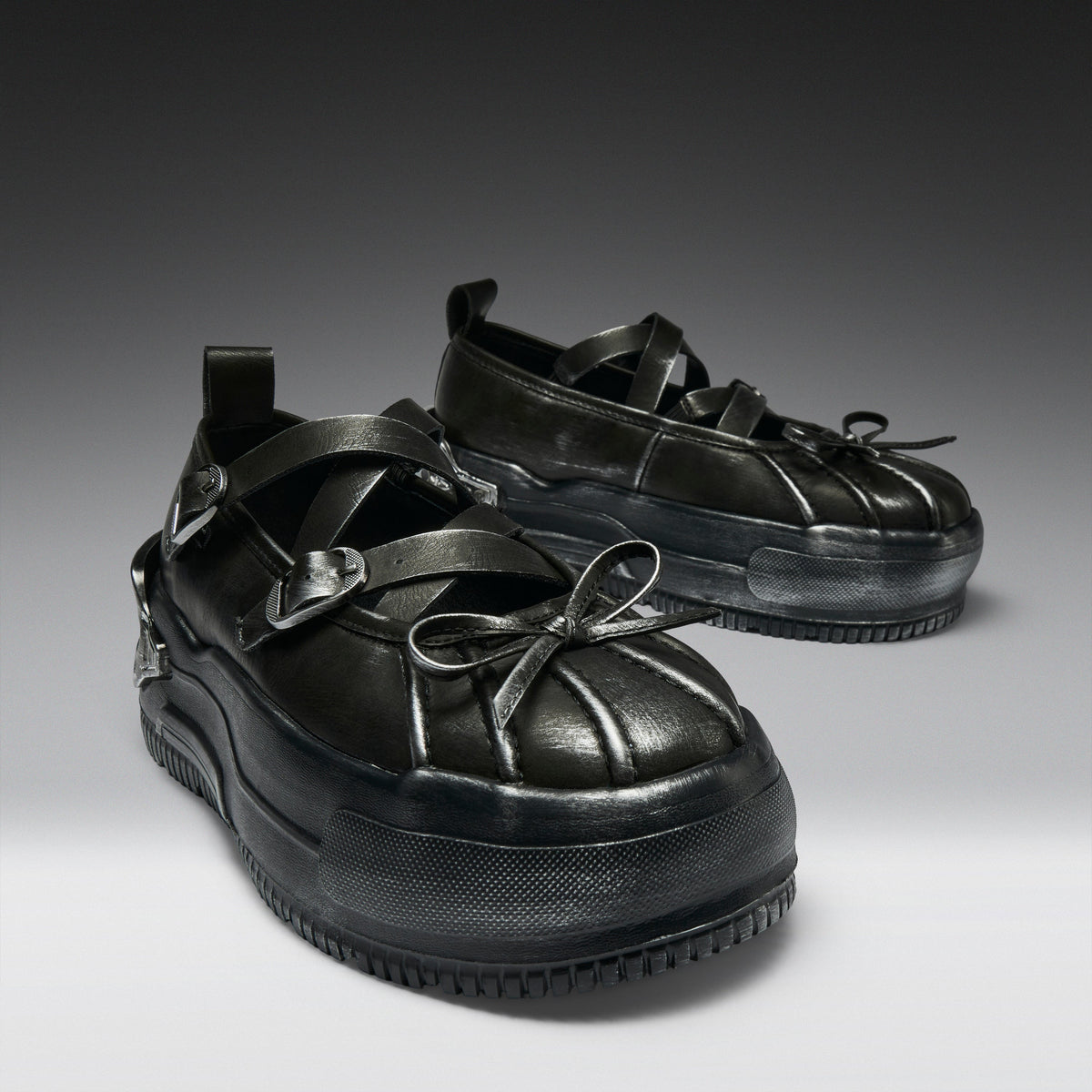 KOI Footwear - Metamorphosis Distressed Mary Janes - Charcoal