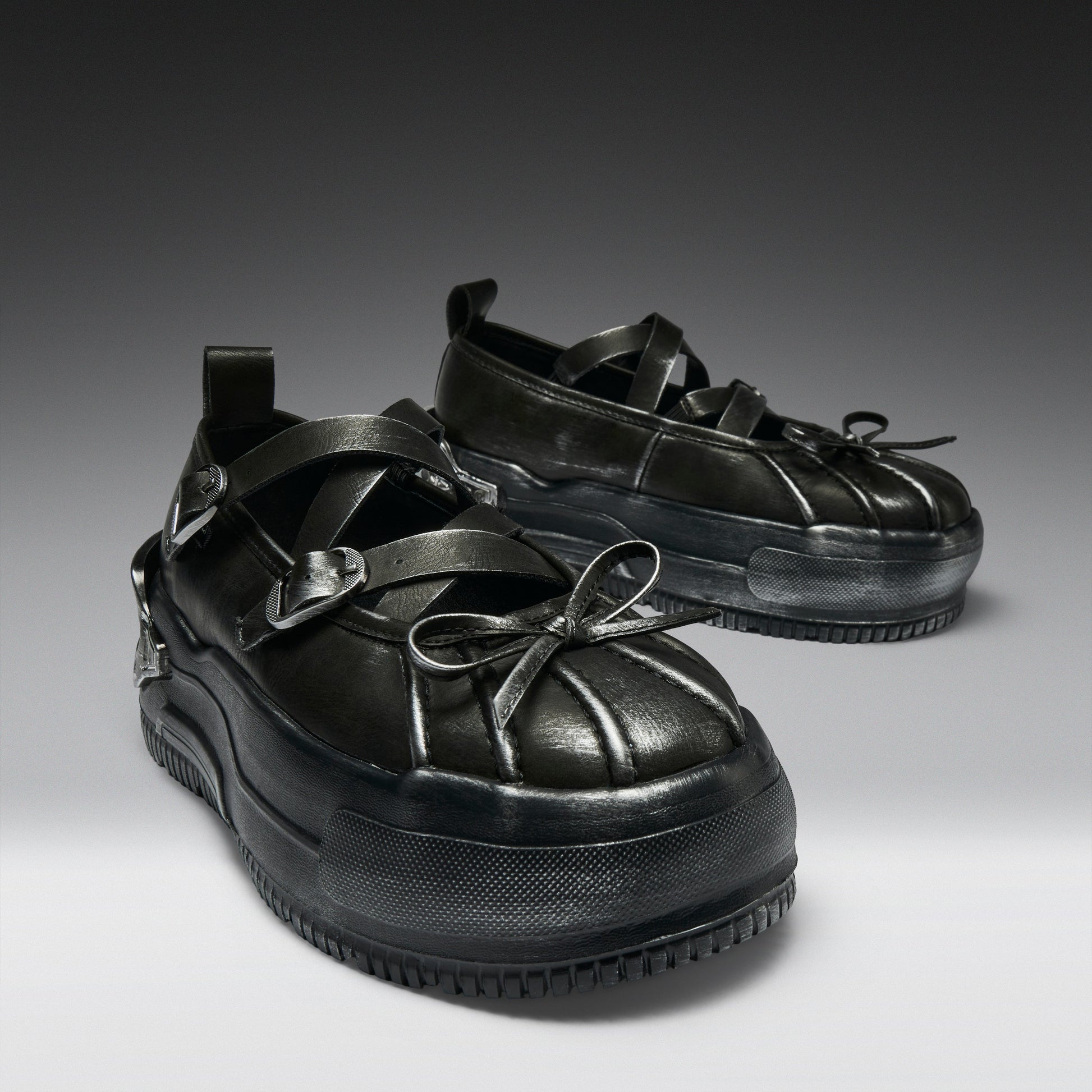 KOI Footwear - Metamorphosis Distressed Mary Janes - Charcoal