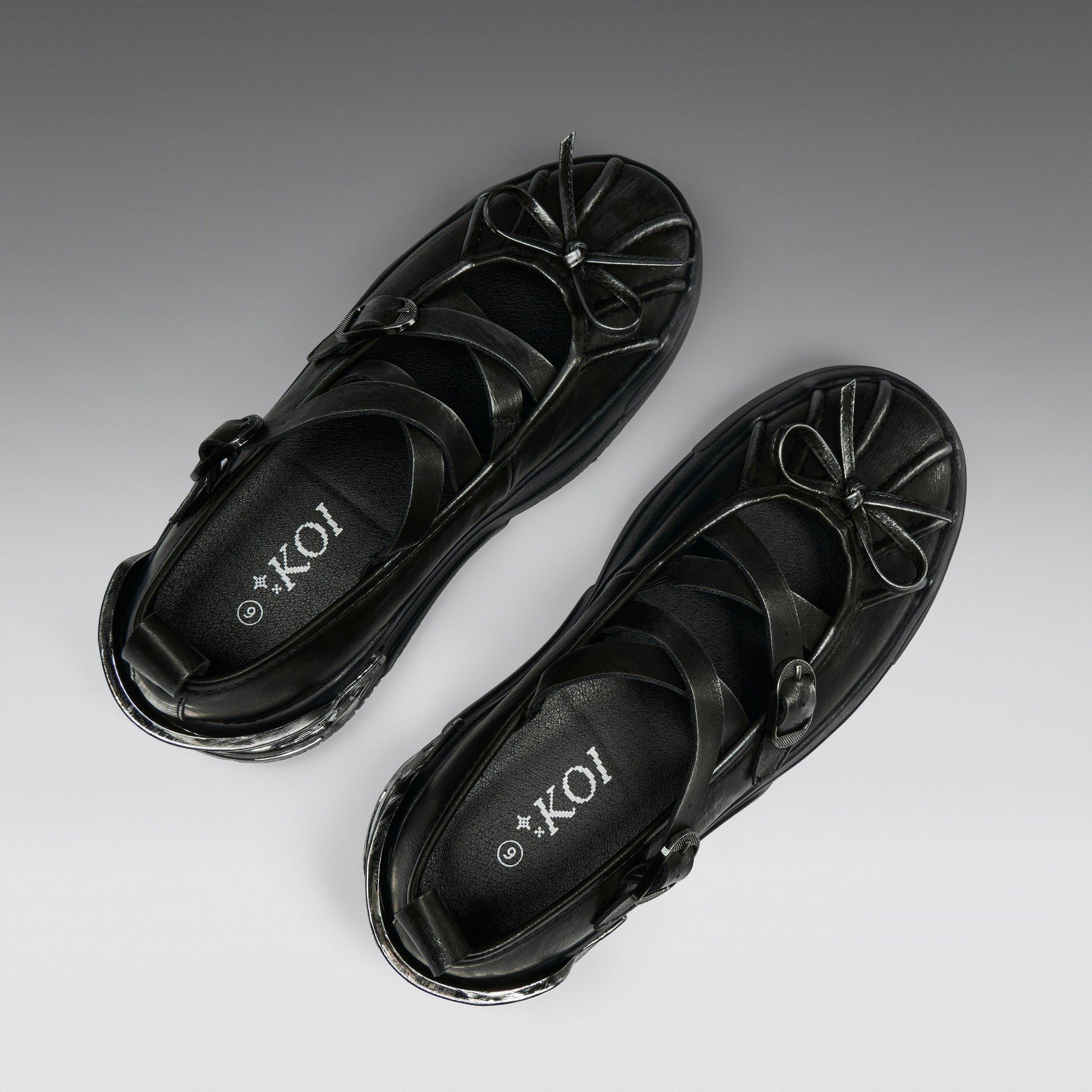 KOI Footwear - Metamorphosis Distressed Mary Janes - Charcoal