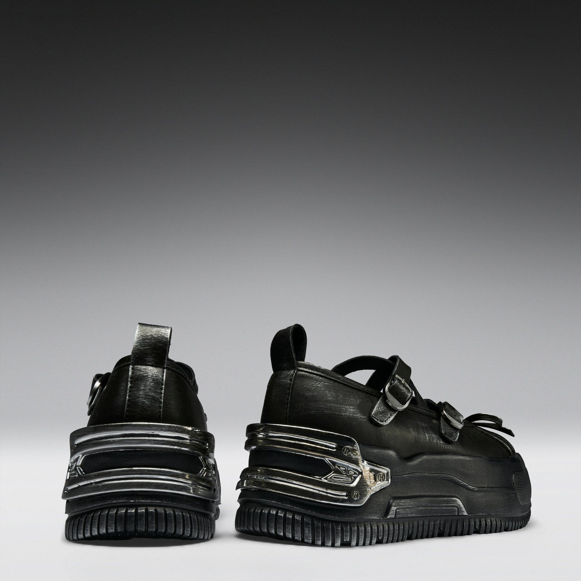 KOI Footwear - Metamorphosis Distressed Mary Janes - Charcoal