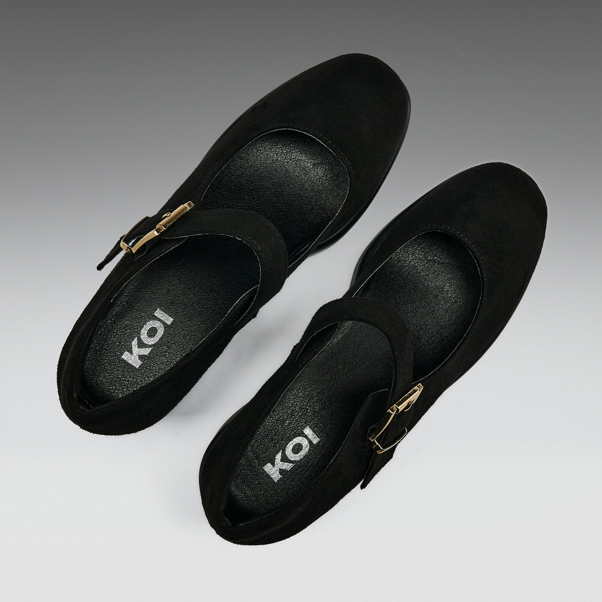 KOI Footwear - Black Chunky Platform Mary Jane Shoes