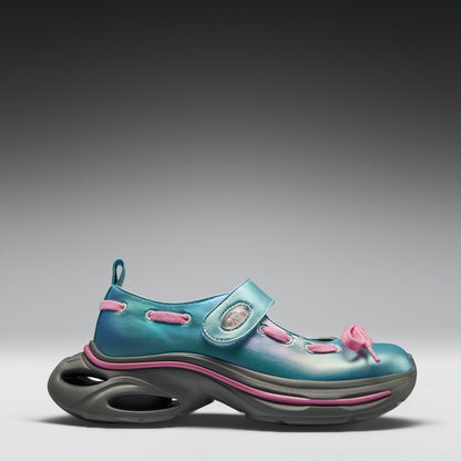KOI Footwear - Ocean Waves Chunky Mary Janes