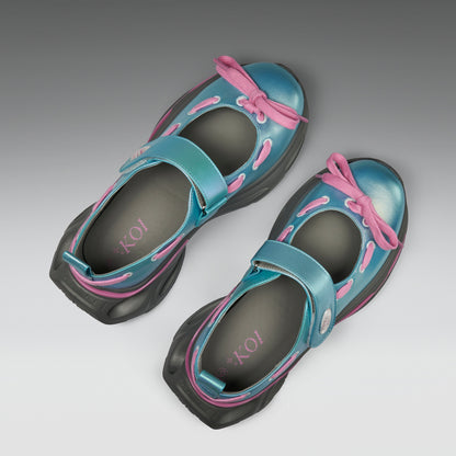 KOI Footwear - Ocean Waves Chunky Mary Janes
