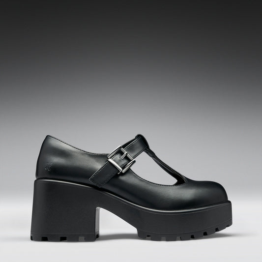 KOI Footwear - Black Chunky Platform Mary Jane Shoes