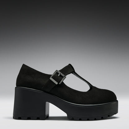 KOI Footwear - Sai Black Mary Jane Shoes 'Suede Edition'
