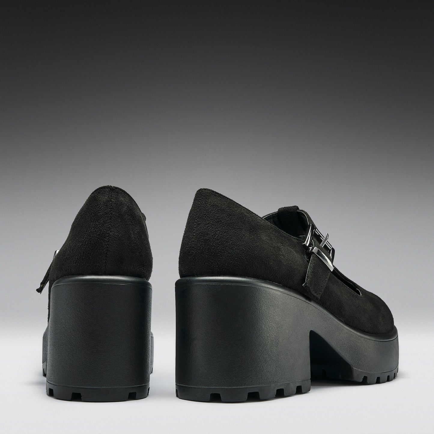KOI Footwear - Sai Black Mary Jane Shoes 'Suede Edition'