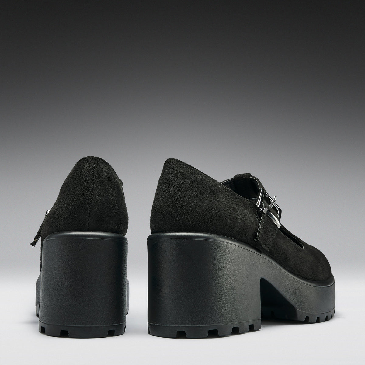 KOI Footwear - Sai Black Mary Jane Shoes 'Suede Edition'