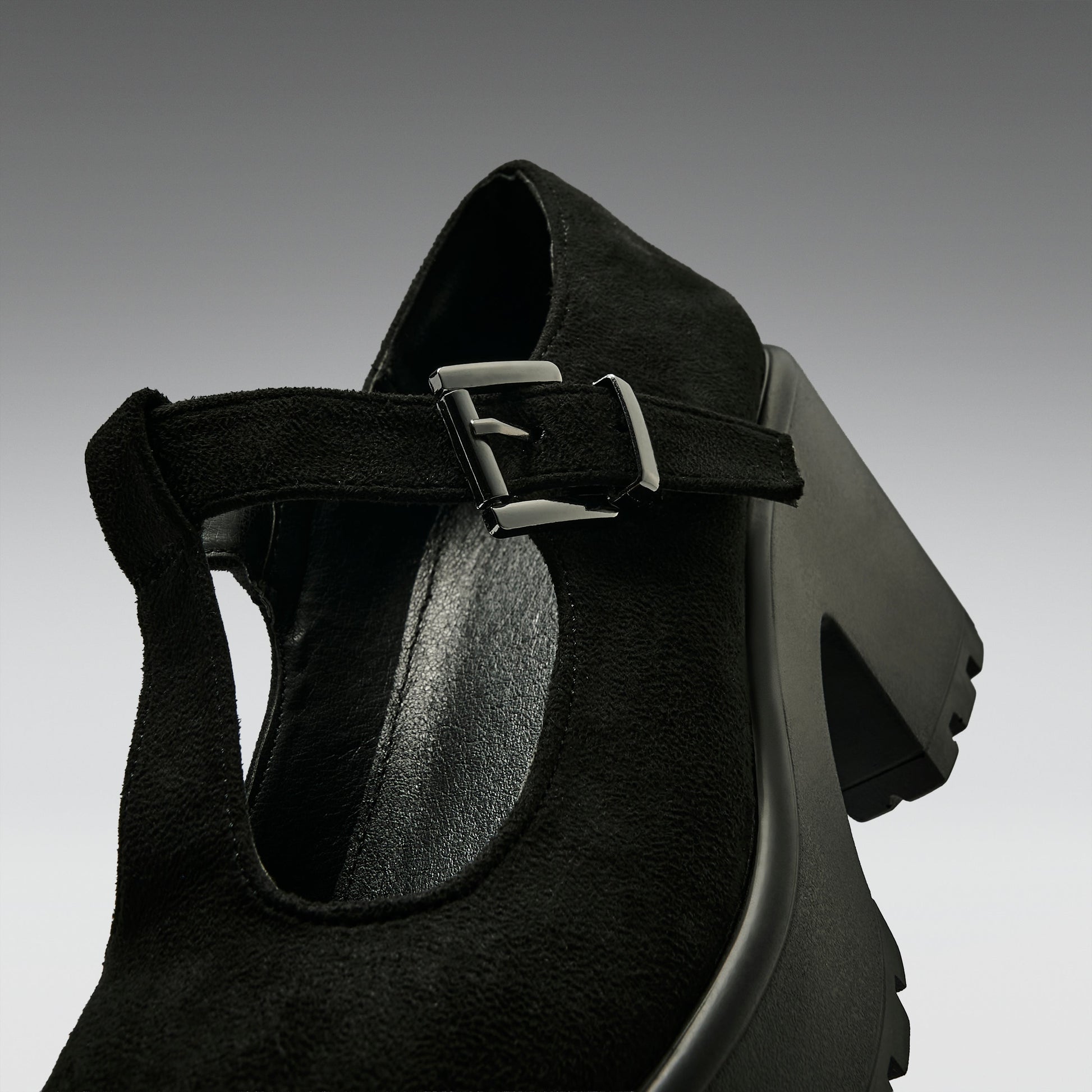 KOI Footwear - Sai Black Mary Jane Shoes 'Suede Edition'