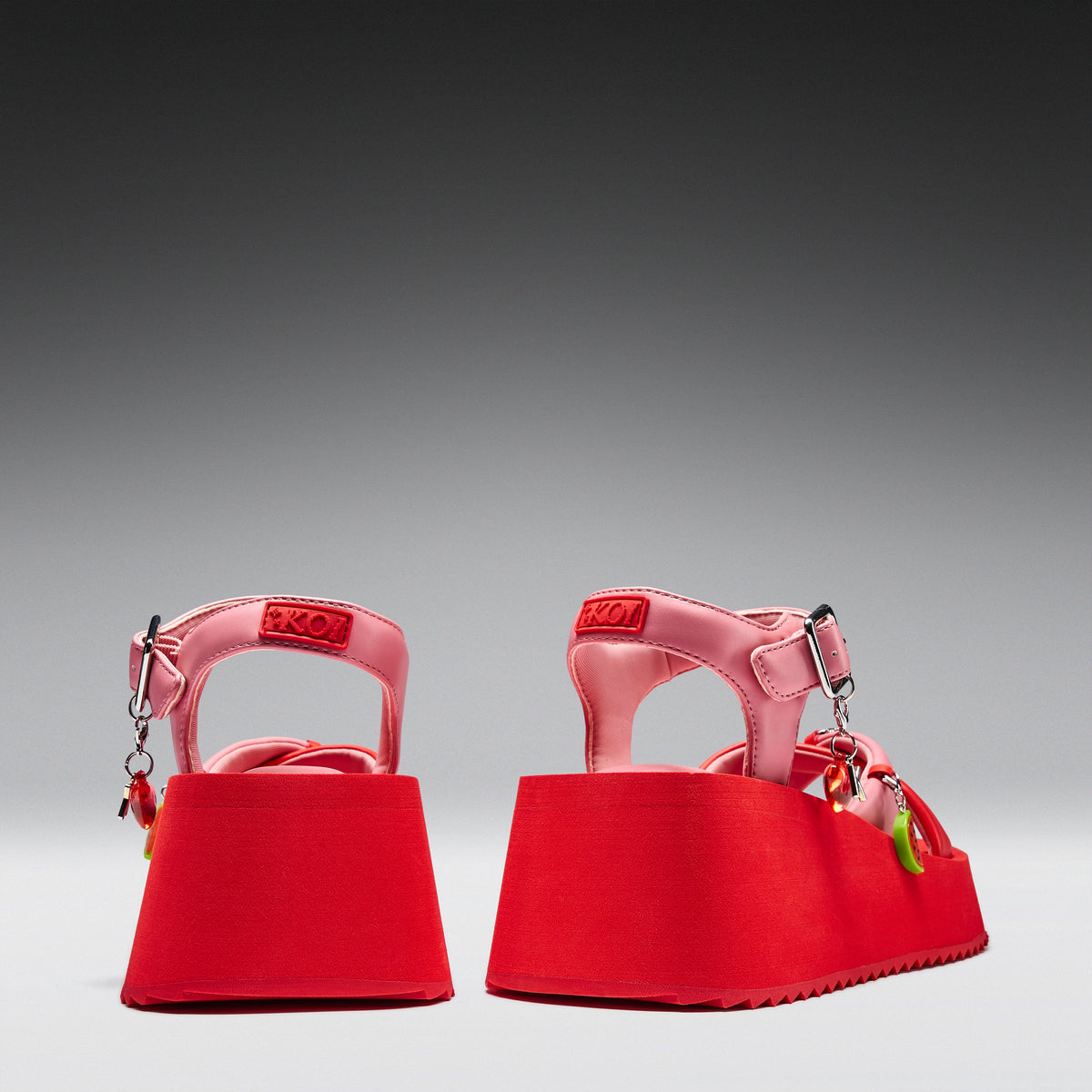 KOI Footwear - Orchard Flatform Charm Sandals - Red