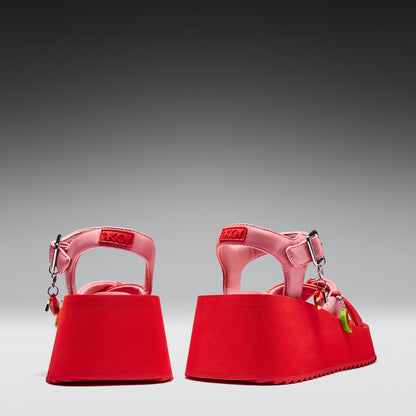 KOI Footwear - Orchard Flatform Charm Sandals - Red