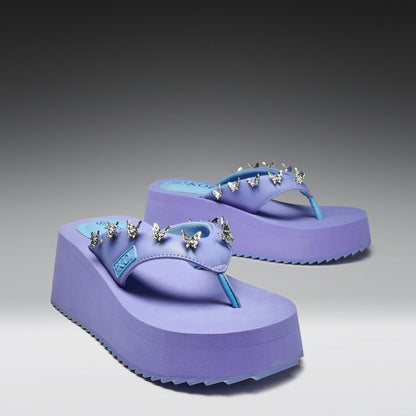 KOI Footwear - Daydreamer Flatform Thong Sandals -Lilac